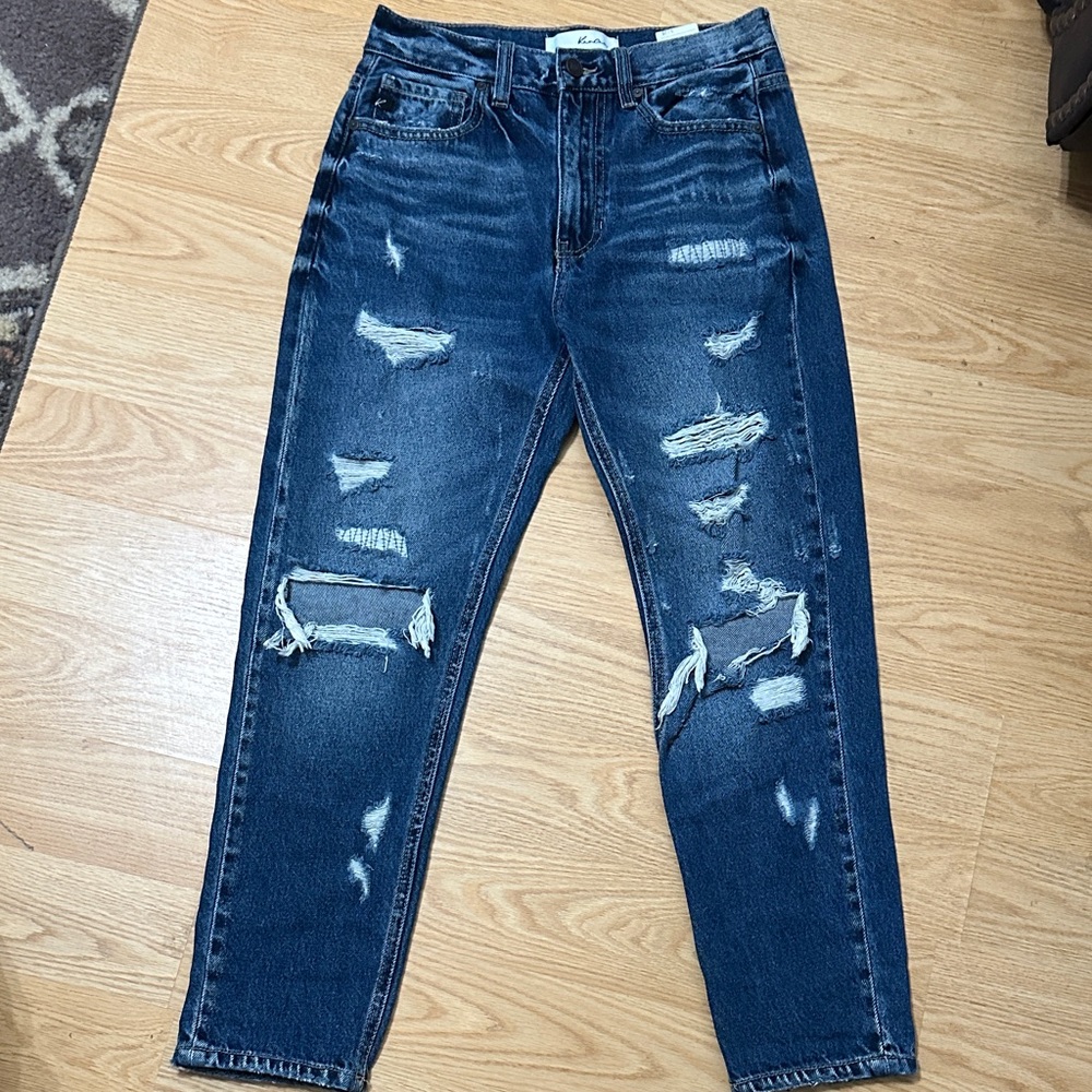 KanCan Classic Estilo Blue Denim Distressed Jeans size 25